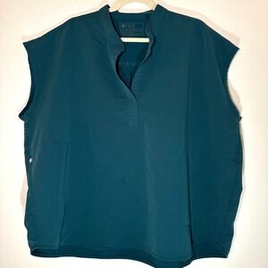 FIGS Rafaela Scrub Top Teal Blue Green Technical Sleeveless XXL WXXSW1003